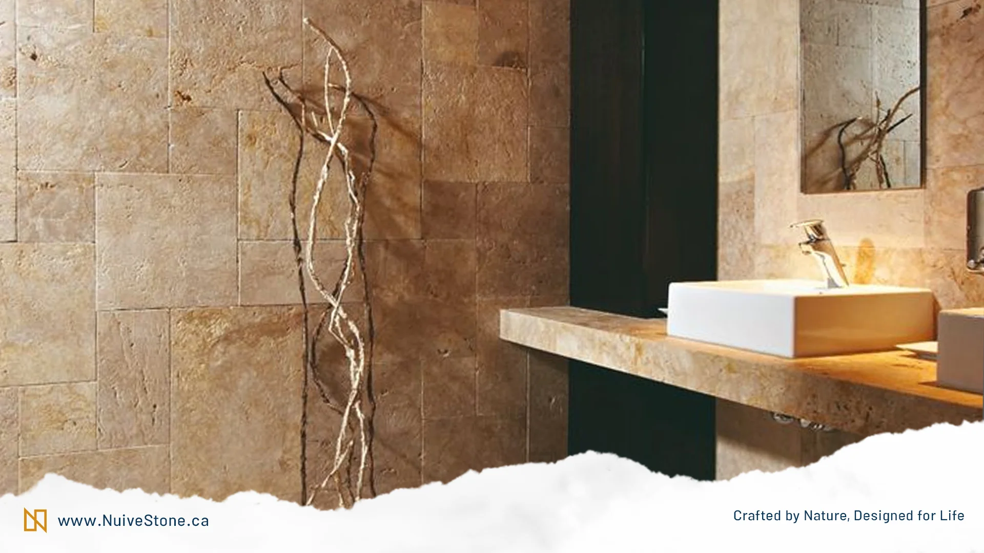Travertine in interior spaces